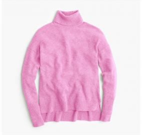 Relaxed wool turtleneck sweater with rib trim at J. Crew